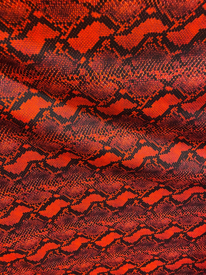 Cobra design Exotic serpent skin print on best quality of nylon spandex 4-way stretch 58/60” Sold by the YD. Ships Worldwide from Los Califo