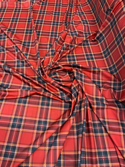 New Plaid Design Print On best quality of Nylon spandex 4-Way 58/60” Sold By The YD. Ships Worldwide From Los Angeles California USA.