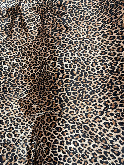 New Leopard design Natural color print on great quality of stretch velvet 4-way stretch 58/60” Sold by the YD. Ships Worldwide