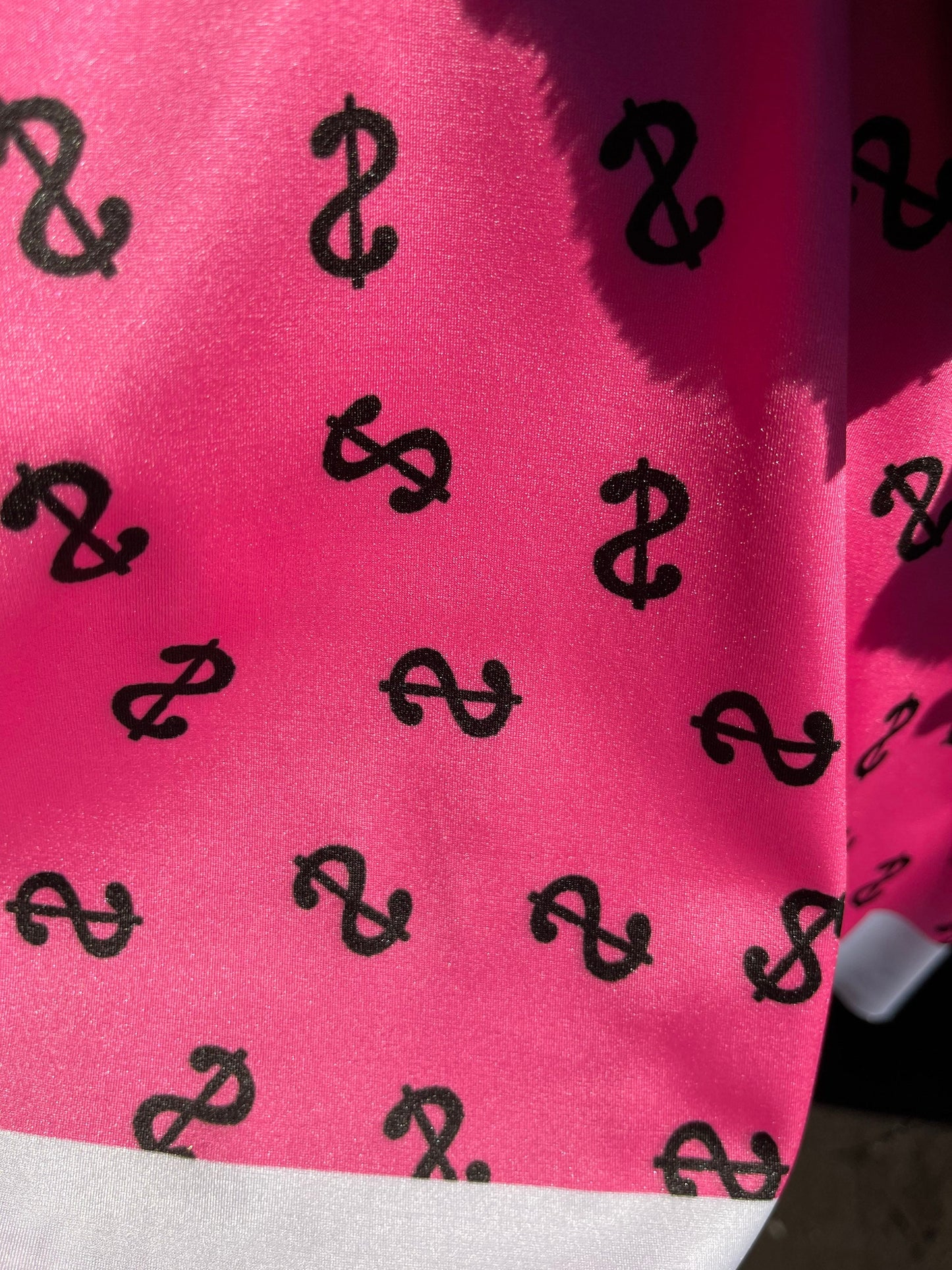 Money symbol design print on best quality of nylon spandex 4-way stretch 58/60” Sold by the YD. Ships Worldwide from Los Angeles California