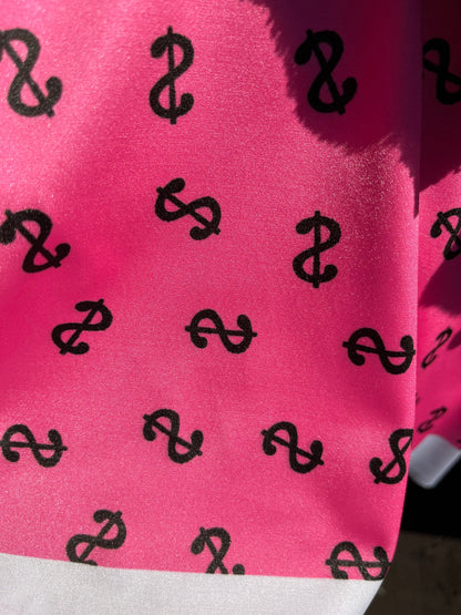 Money symbol design print on best quality of nylon spandex 4-way stretch 58/60” Sold by the YD. Ships Worldwide from Los Angeles California