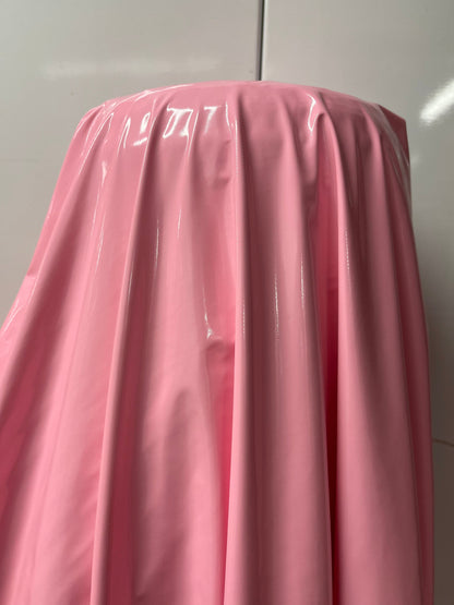 Shiny Pink Latex nylon spandex 4way stretch 58/60” Sold by the YD. Ships worldwide from Los Angeles California USA.