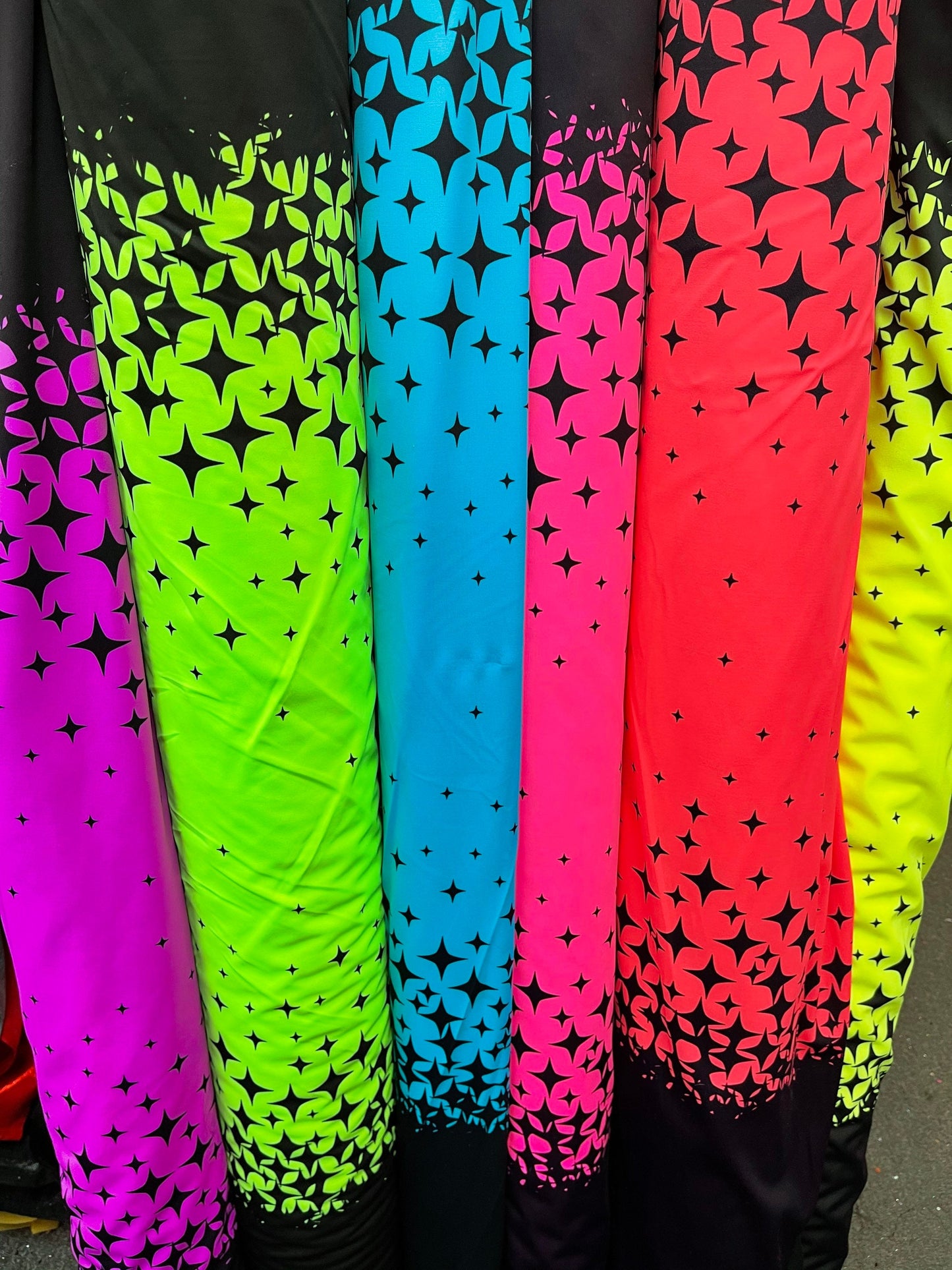 New modern Stars design print on best quality of nylon spandex 4-way stretch 58/60” Sold by the YD. Ships Worldwide from Los Angeles cali