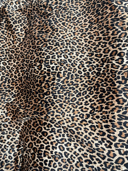 New Leopard design Natural color print on great quality of stretch velvet 4-way stretch 58/60” Sold by the YD. Ships Worldwide