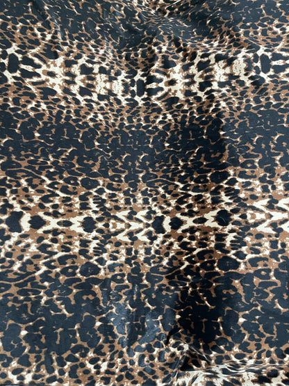 Black Jaguar design exotic animal print on great quality of stretch velvet 4-way stretch 58/60” Sold by the YD. Ships Worldwide