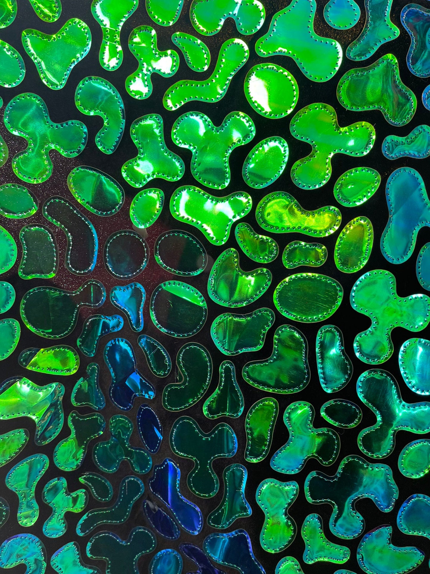 New Pebbles design Iridescent foil sequins embroidered on stretch velvet 2-way 58/60” Sold by the YD. Ships Worldwide from Los Ángeles CA