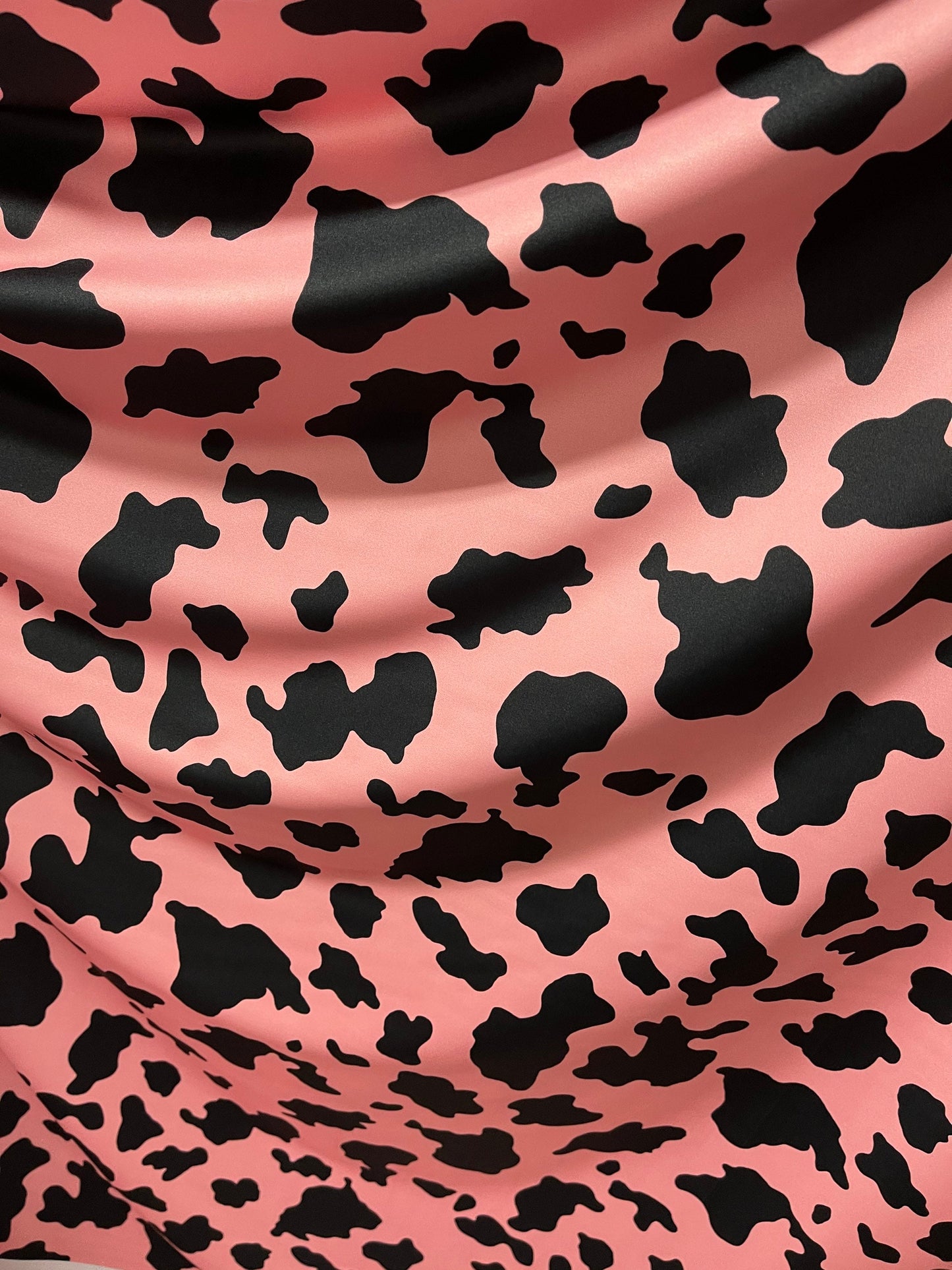 New Exotic cow design Blush/black print on best quality of nylon spandex 4-way stretch 58/60” Sold by the YD. Ships Worldwide