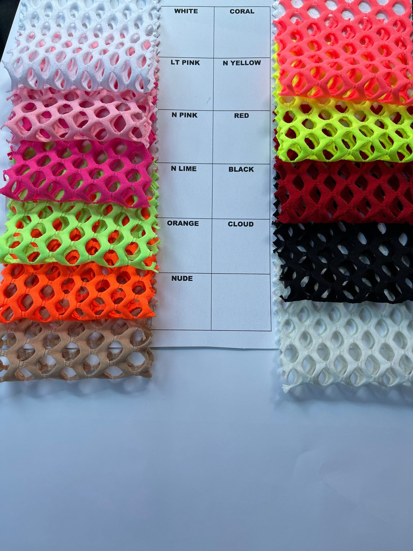 NEW Fishnet Diamond mesh nylon spandex 4way stretch 58/60” Sold by the YD. Ships worldwide from Los Angeles California USA.