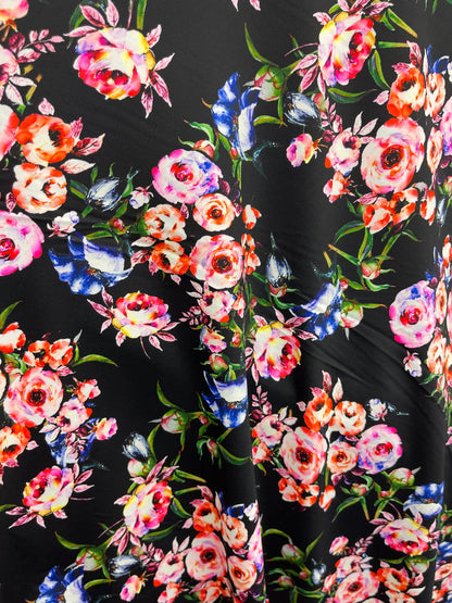 Romantic flower design print on best quality of nylon spandex 4-way stretch 58/60” Sold by the YD. Ships Worldwide from Los Angeles cali