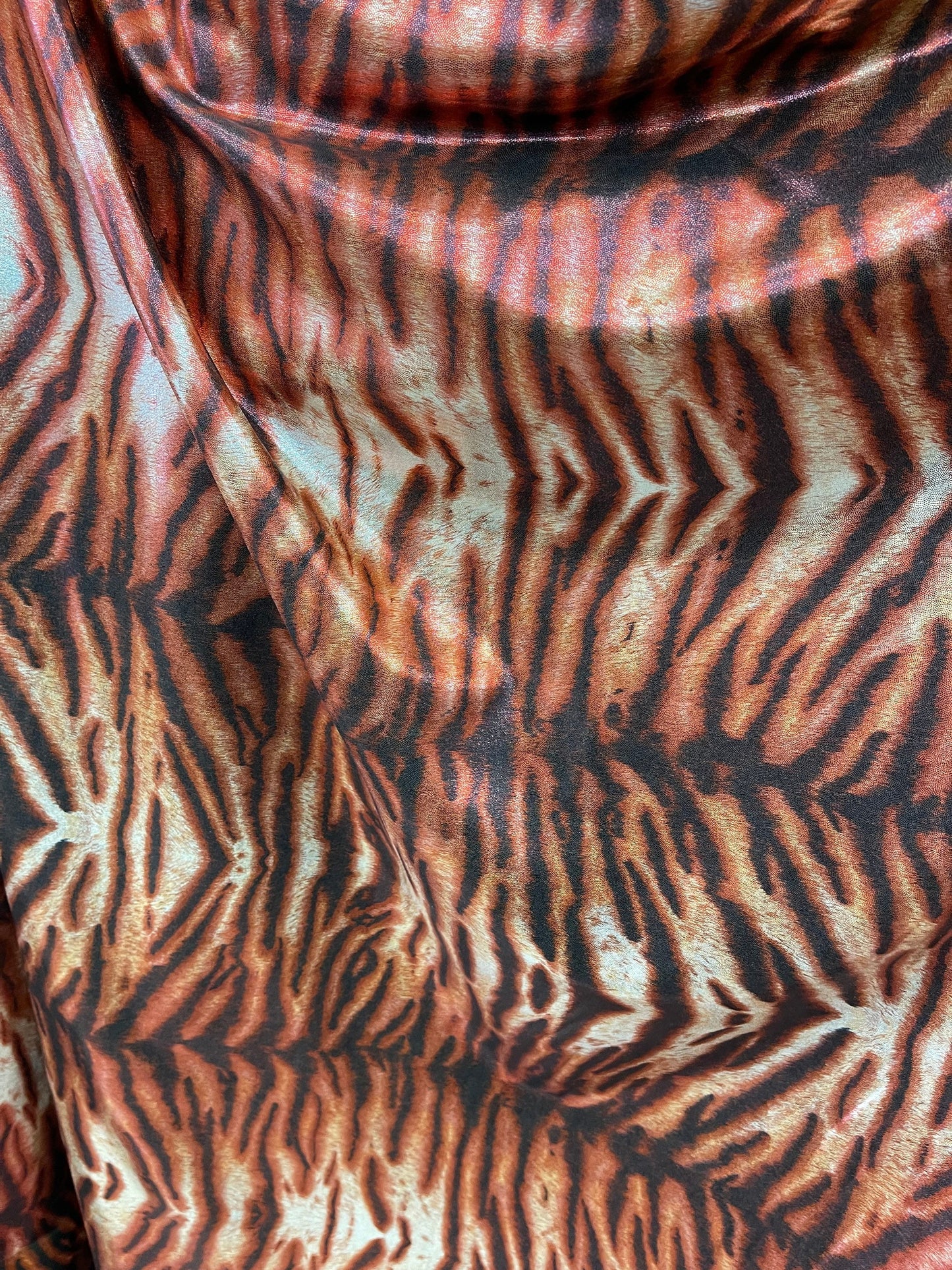 Exotic Tiger design print on poly spandex heavy quality 2-way stretch 58/60” Sold by the YD. Ships Worldwide from Los Angeles California USA