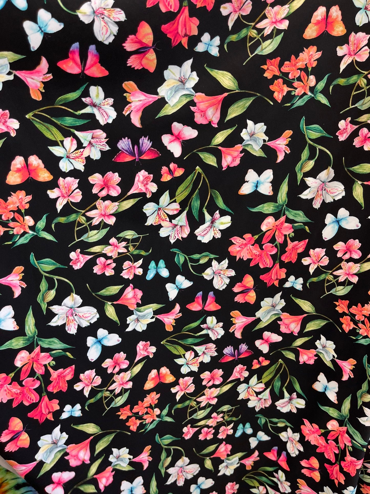 Modern small flower design print on best quality of nylon spandex 4-way stretch 58/60” Sold by the YD. Ships Worldwide from Los Angeles CA