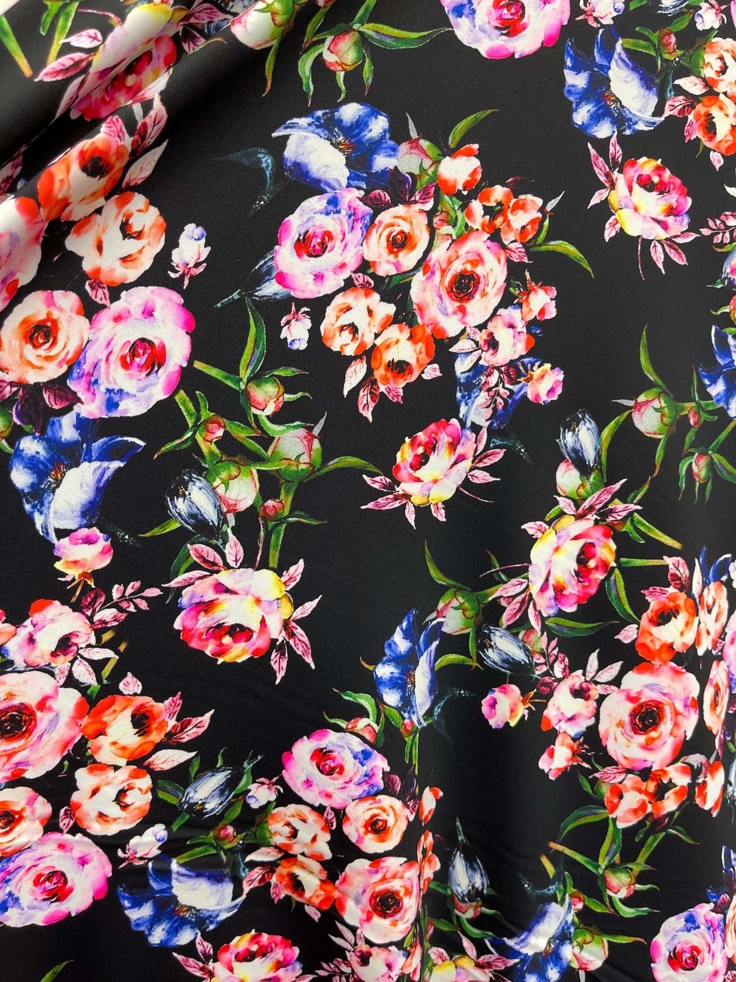 Romantic flower design print on best quality of nylon spandex 4-way stretch 58/60” Sold by the YD. Ships Worldwide from Los Angeles cali