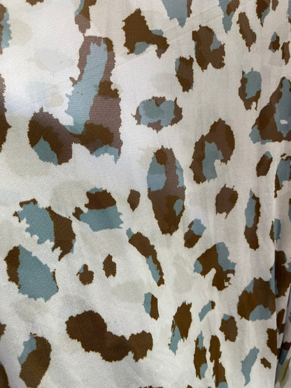 New cow design white/brown/blue print on great quality of power mesh 4-way stretch 58/60” Sold by the YD. Ships Worldwide from Los Angeles