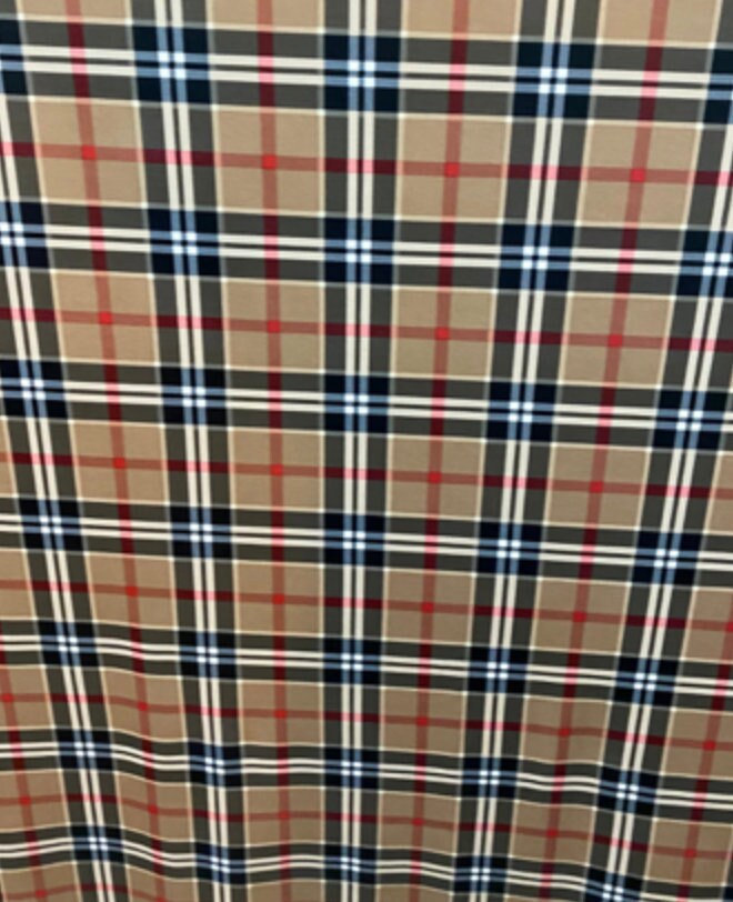 New plaid design print on great quality of nylon spandex 4way stretch 58/60” Sold by the YD. Ships worldwide