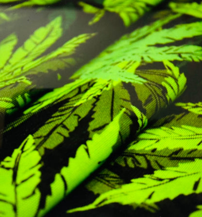 New Marihuana Leaf design print it on best quality of nylon power mesh 4-way stretch 58/60” Sold by the YD. Ships Worldwide from Los Angeles