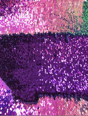 NEW Iridescent lavender purple flip up sequins reversible sequins 2tone it comes with 2way stretch 58/60" Sold by the YD.