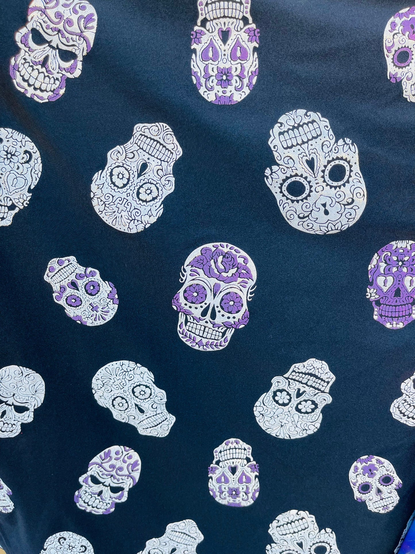 New Skulls design on best quality of nylon spandex 4-way stretch 58/60” Sold by the YD. Ships Worldwide from Los Angeles California USA.