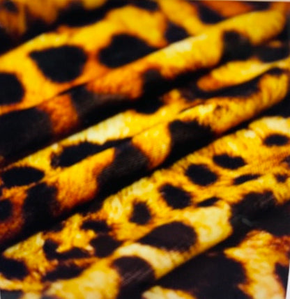 New Exotic Safari Leopard design print on best quality nylon Spandex 4-way stretch 58/60” Sold by the YD. Ships Worldwide from LA CA