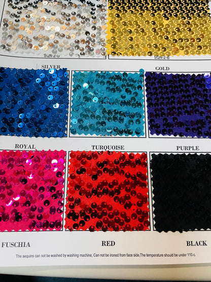 New Raindrop sequins embroidered on spandex base 2-way stretch 58/60” Sold by the YD. Ships Worldwide from Los Angeles California USA.