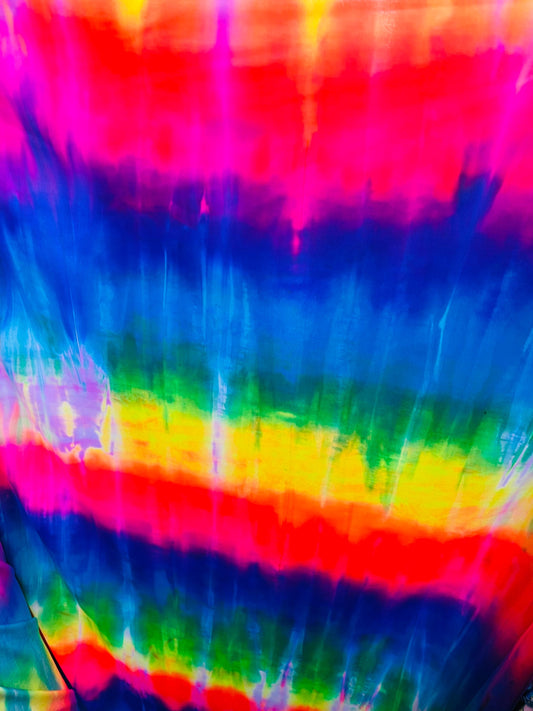 New Rainbow tie dye design print on best quality of nylon spandex 4-way stretch 58/60” Sold by the YD. Ships Worldwide from Los Angeles CA