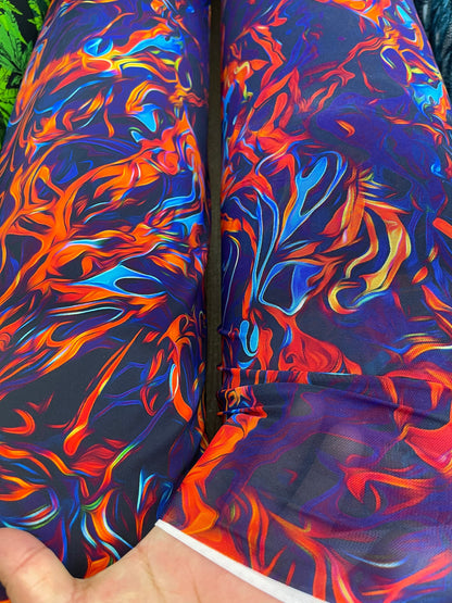 New Modern Flames abstract design Print on best quality of nylon spandex and power mesh 4-way stretch 58/60” Sold by the YD. Ships Worldwide