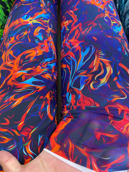 New Modern Flames abstract design Print on best quality of nylon spandex and power mesh 4-way stretch 58/60” Sold by the YD. Ships Worldwide