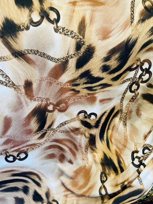 New fashion design animal print on poly spandex 2-way stretch 58/60” Sold by the YD. Ships Worldwide from Los Angeles California USA.