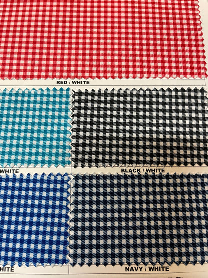 Gingham design small size printed on best quality of nylon spandex 4-way stretch 58/60” Sold by the YD. Ships Worldwide from Los Angeles