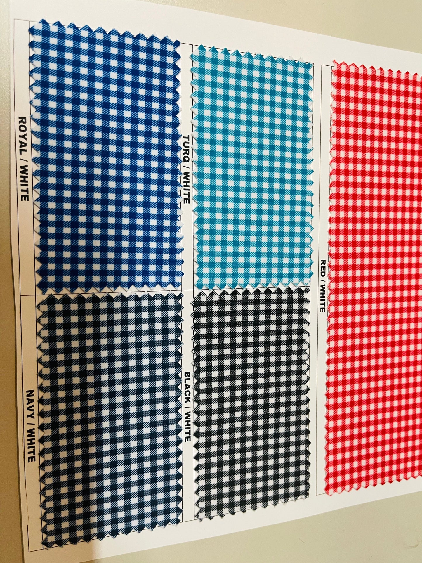 Gingham check design print on great quality of nylon spandex 4-way stretch 58/60” Sold by the YD. Ships Worldwide from Los Angeles CA