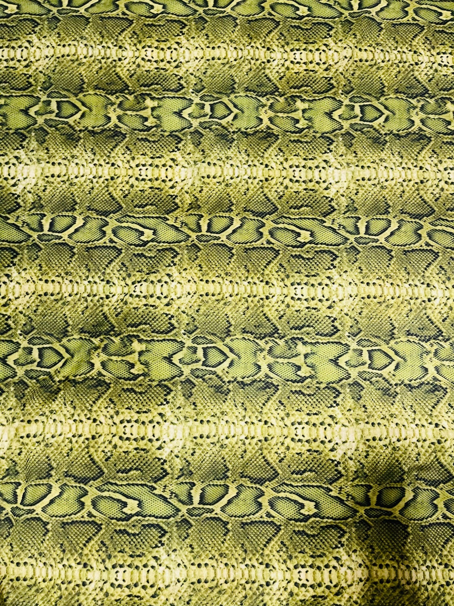 Viper green snake design print on great quality of nylon spandex 4-way stretch 58/60” Sold by the YD. Ships Worldwide from Los Angeles CA