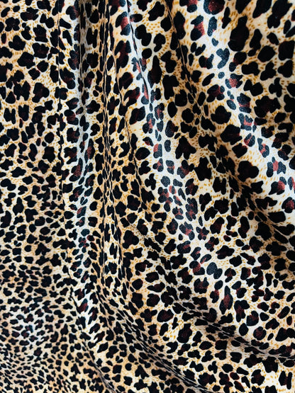 Cheetah design Exotic animal print on best quality of stretch velvet 4-way stretch 58/60” Sold by the YD. Ships Worldwide from Los Angeles