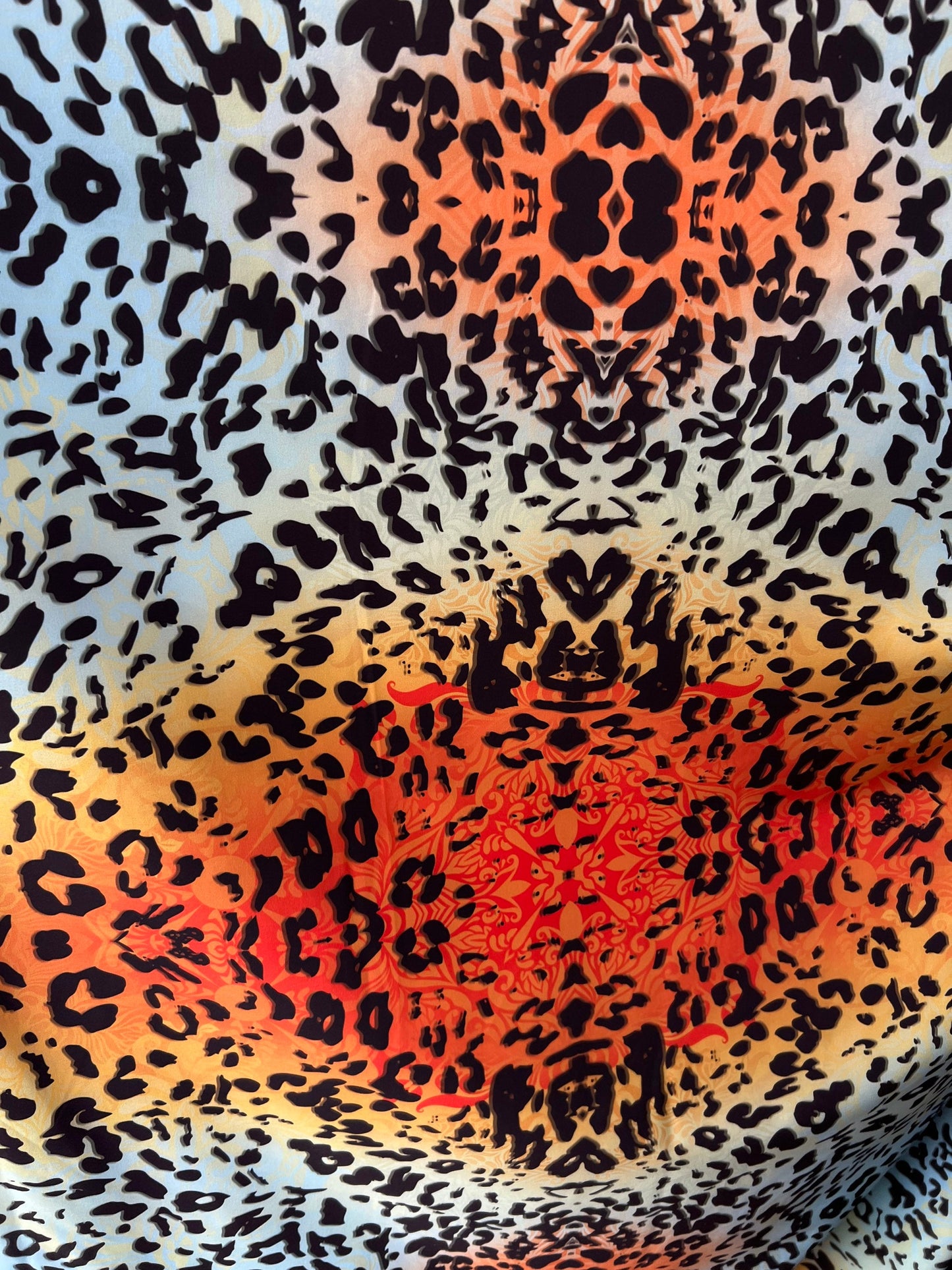 New Exotic Animal Print on poly spandex light weight 4-way stretch 58/60” Sold by the YD. Ships Worldwide from Los Angeles California USA.