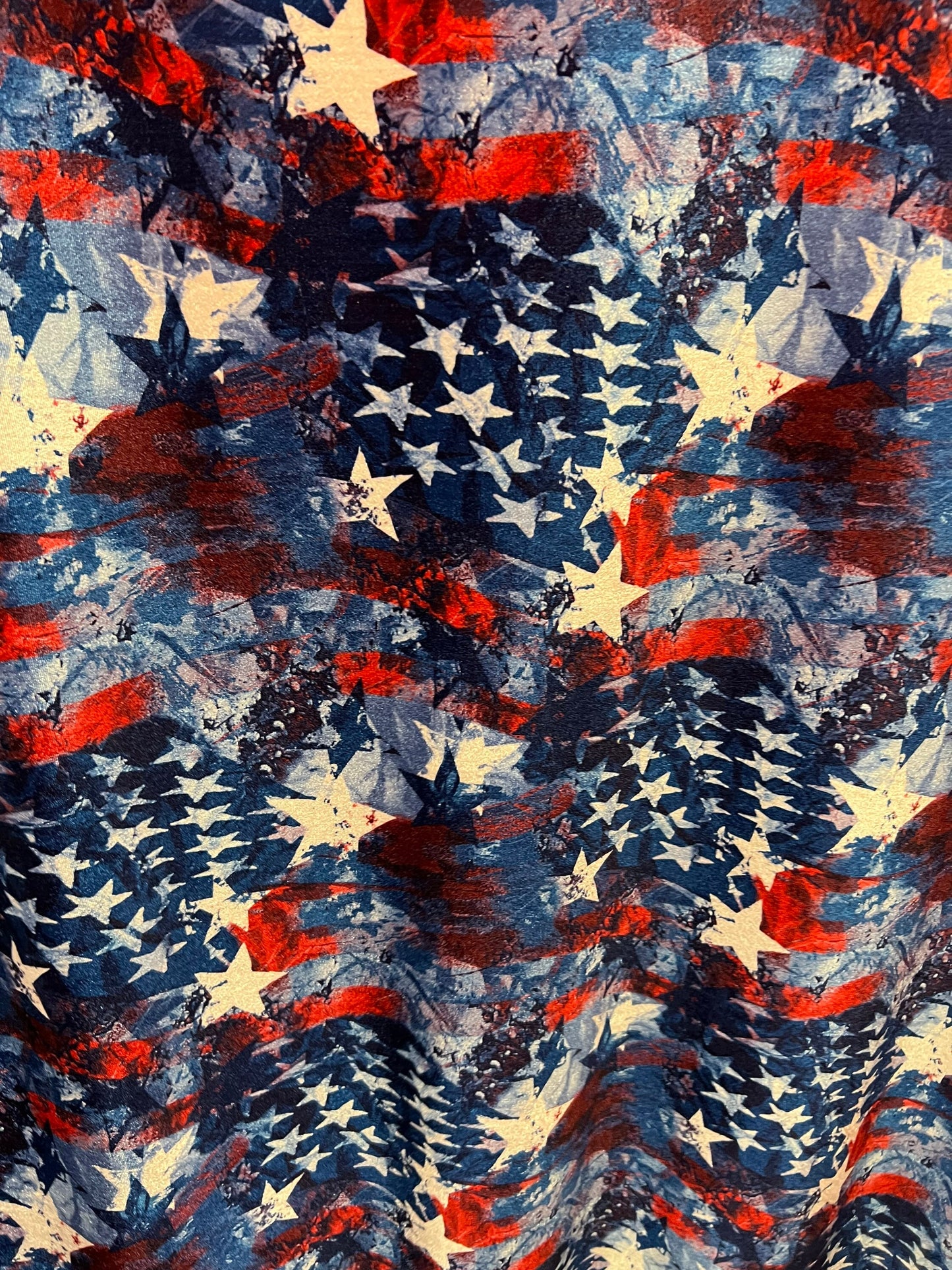 Patriotic design print on best quality of luxury stretch velvet 4-way stretch 58/60” Sold by the YD. Ships worldwide from Los Angeles CA USA