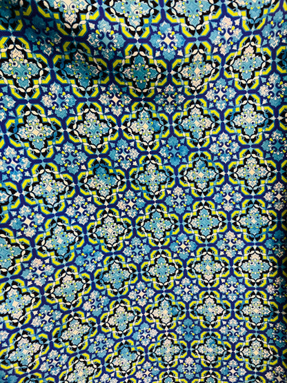 New Isabella design print on great nylon spandex 4way Stretch 58/60” Sold by the YD. Ships worldwide from Los Angeles California USA.