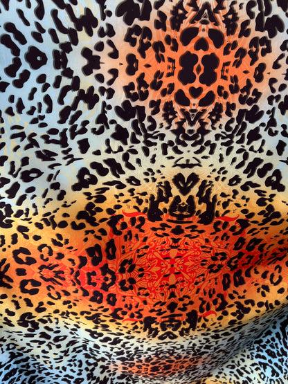 New Exotic Animal Print on poly spandex light weight 4-way stretch 58/60” Sold by the YD. Ships Worldwide from Los Angeles California USA.