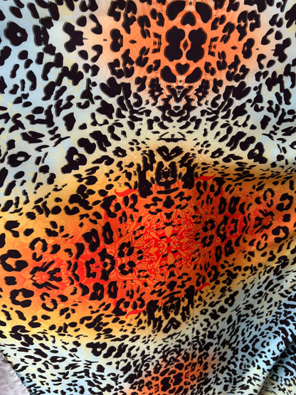 New Exotic Animal Print on poly spandex light weight 4-way stretch 58/60” Sold by the YD. Ships Worldwide from Los Angeles California USA.