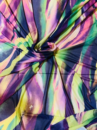 New tie dye abstract design print on best quality of power mesh 4-way stretch 58/60” Sold by the YD. Ships Worldwide from Los Angeles CA