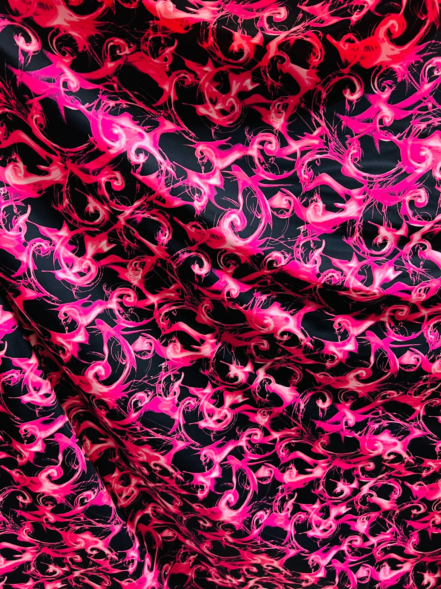 New tornado fire design print on heavy nylon spandex 4way stretch 58/60” Sold by the YD. Ships worldwide from Los Angeles California USA.