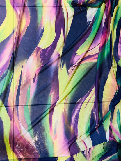 New tie dye abstract design print on best quality of power mesh 4-way stretch 58/60” Sold by the YD. Ships Worldwide from Los Angeles CA