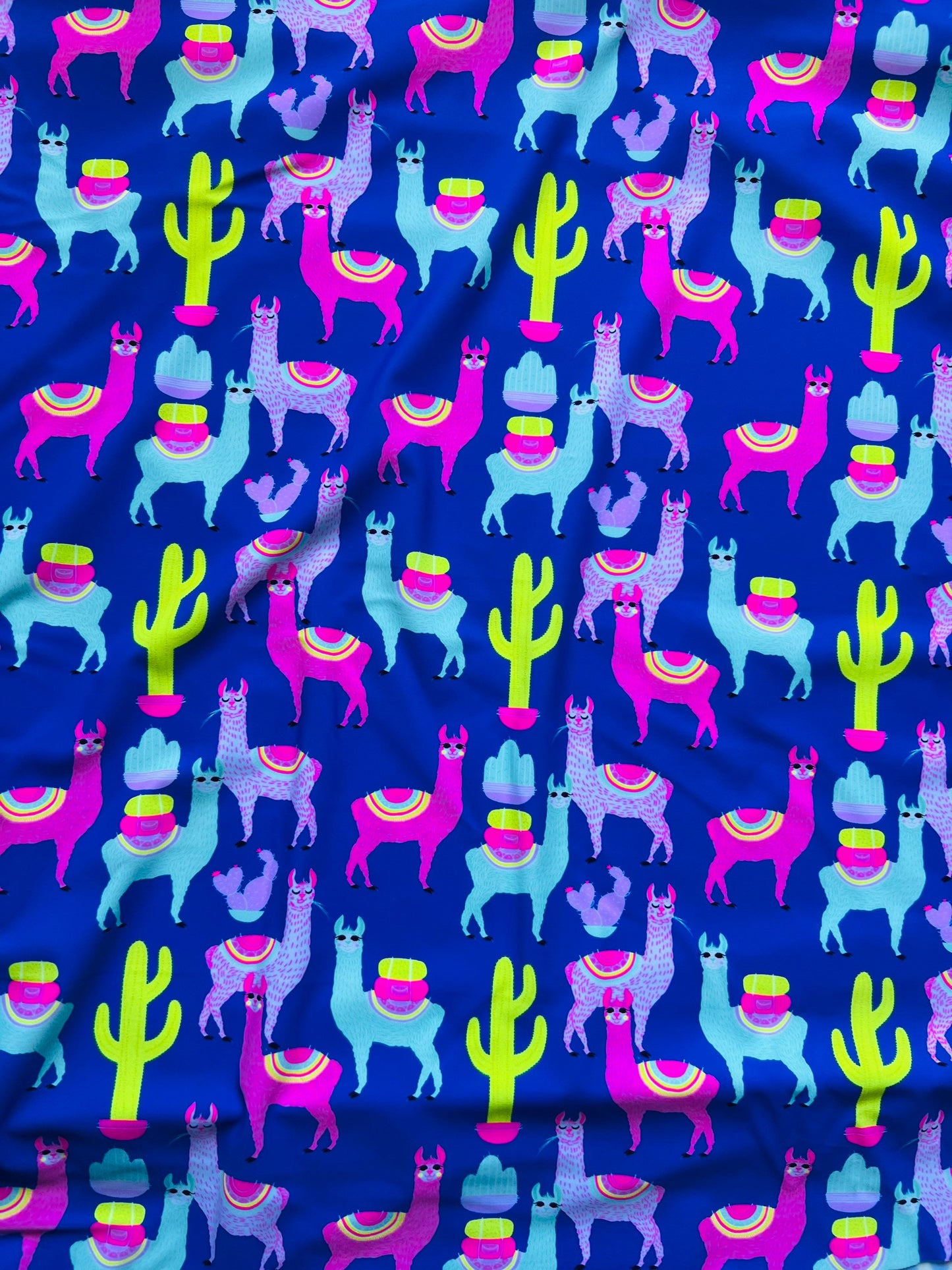 Llama design exotic animal print on best quality of nylon spandex 4-way stretch 58/60” Sold by the YD. Ships Worldwide from Los Angeles CA