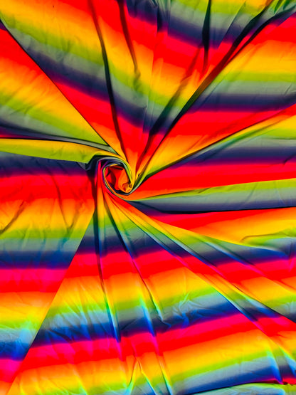 Rainbow design new vivid rainbow print on best quality of nylon spandex 4-way stretch 58/60” Sold by the YD. Ships Worldwide from L.A