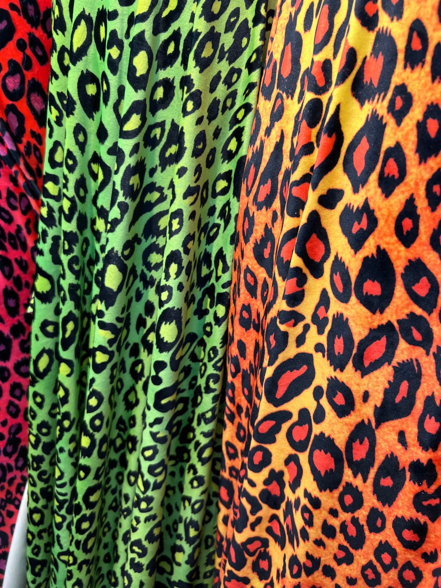 New Exotic Leopard design print on great quality of stretch velvet High quality 4-way stretch 58/60”