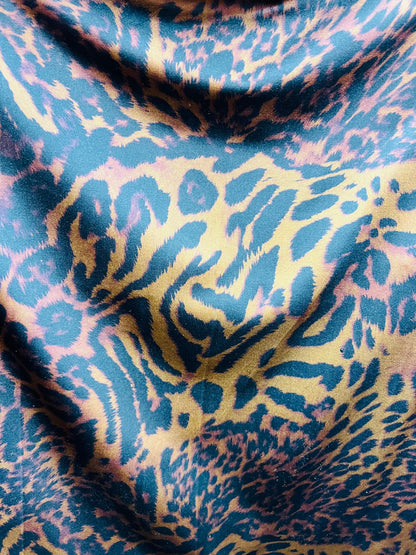 New Exotic Leopard design brown color print on great quality of nylon spandex 4-way stretch 58/60” Sold by the YD. Ships Worldwide