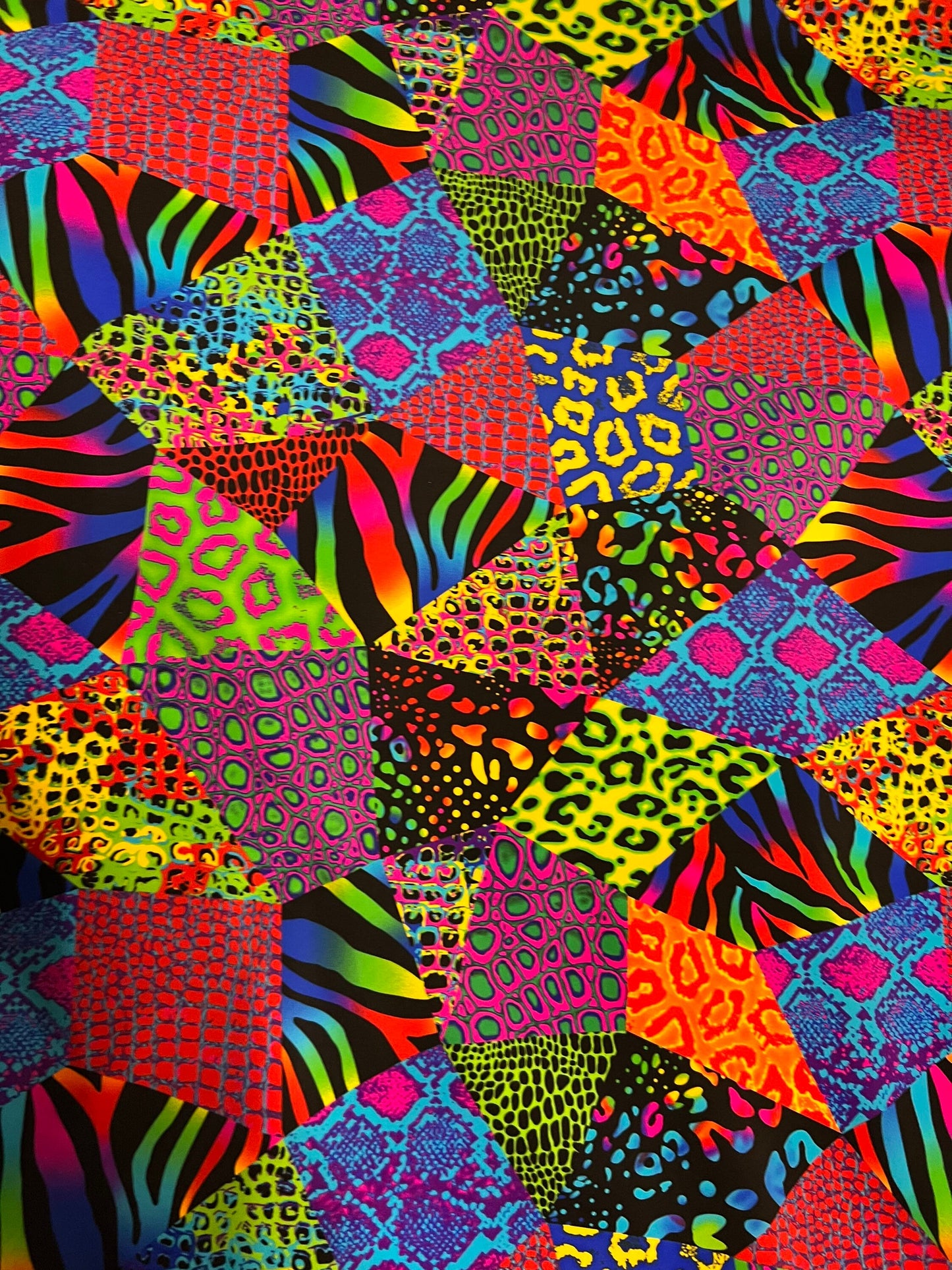 Nylon Spandex Multi Animal Print  multicolor 4way stretch 58/60”  Sold  by the yd. Ships worldwide from Los Angeles California USA.