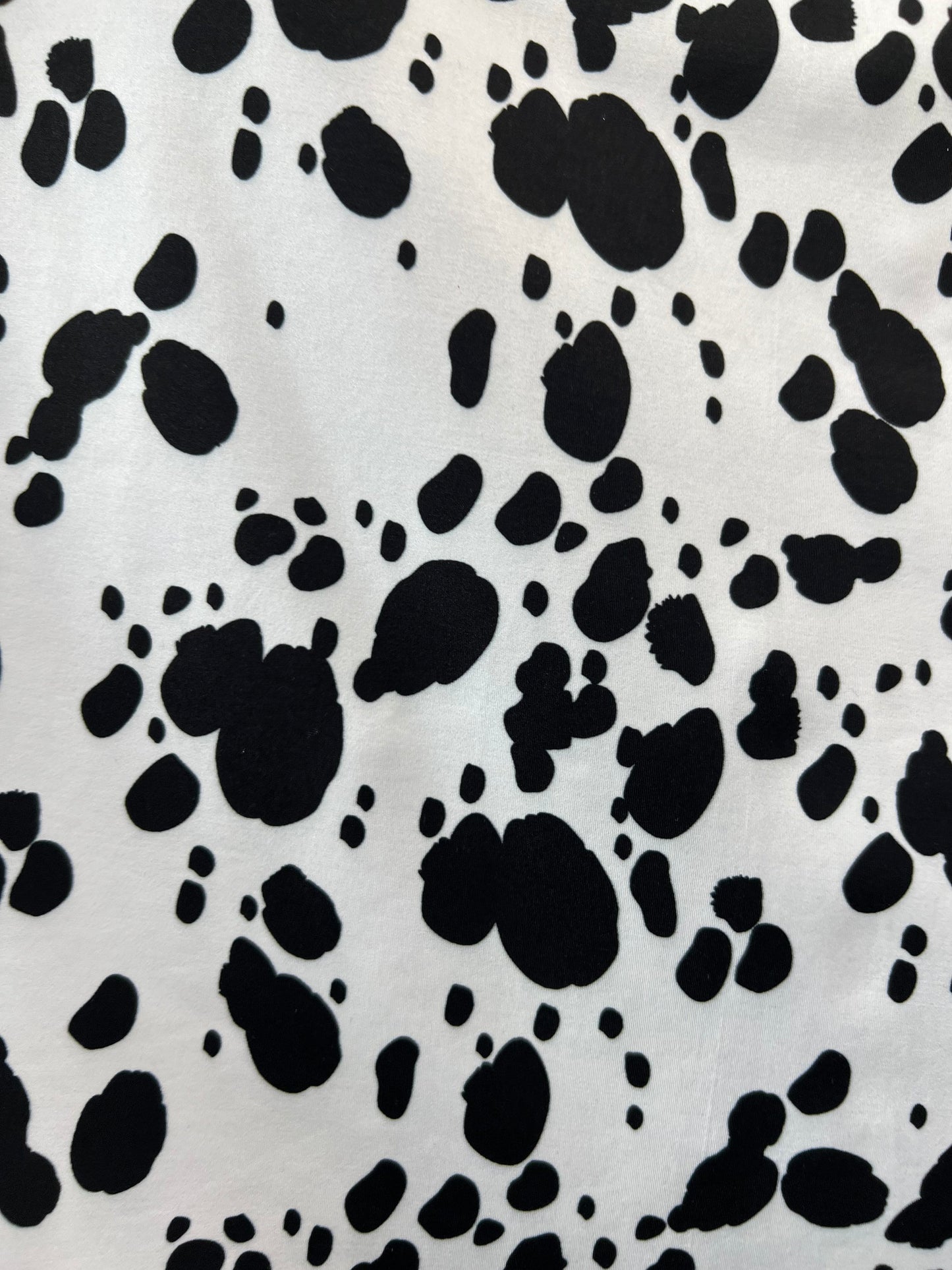 Dalmatian design print on great quality of jumbo spandex 4-way stretch 58/60” Sold by the YD. Ships Worldwide from Los Angeles California.