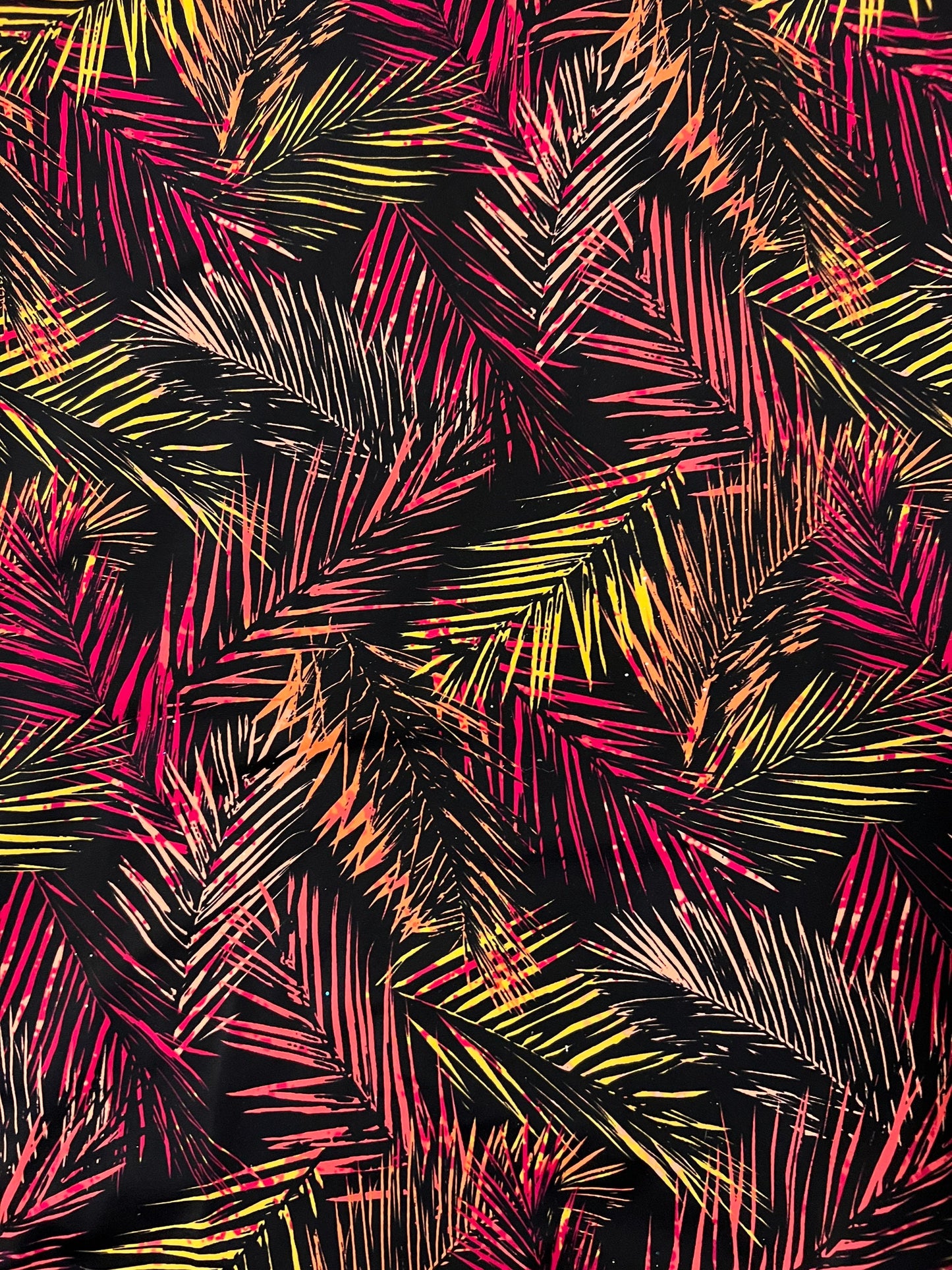 New Hawaiian print black multicolor print on best quality of nylon spandex 4-way stretch 58/60” Sold by the YD. Ships Worldwide from Los Ang