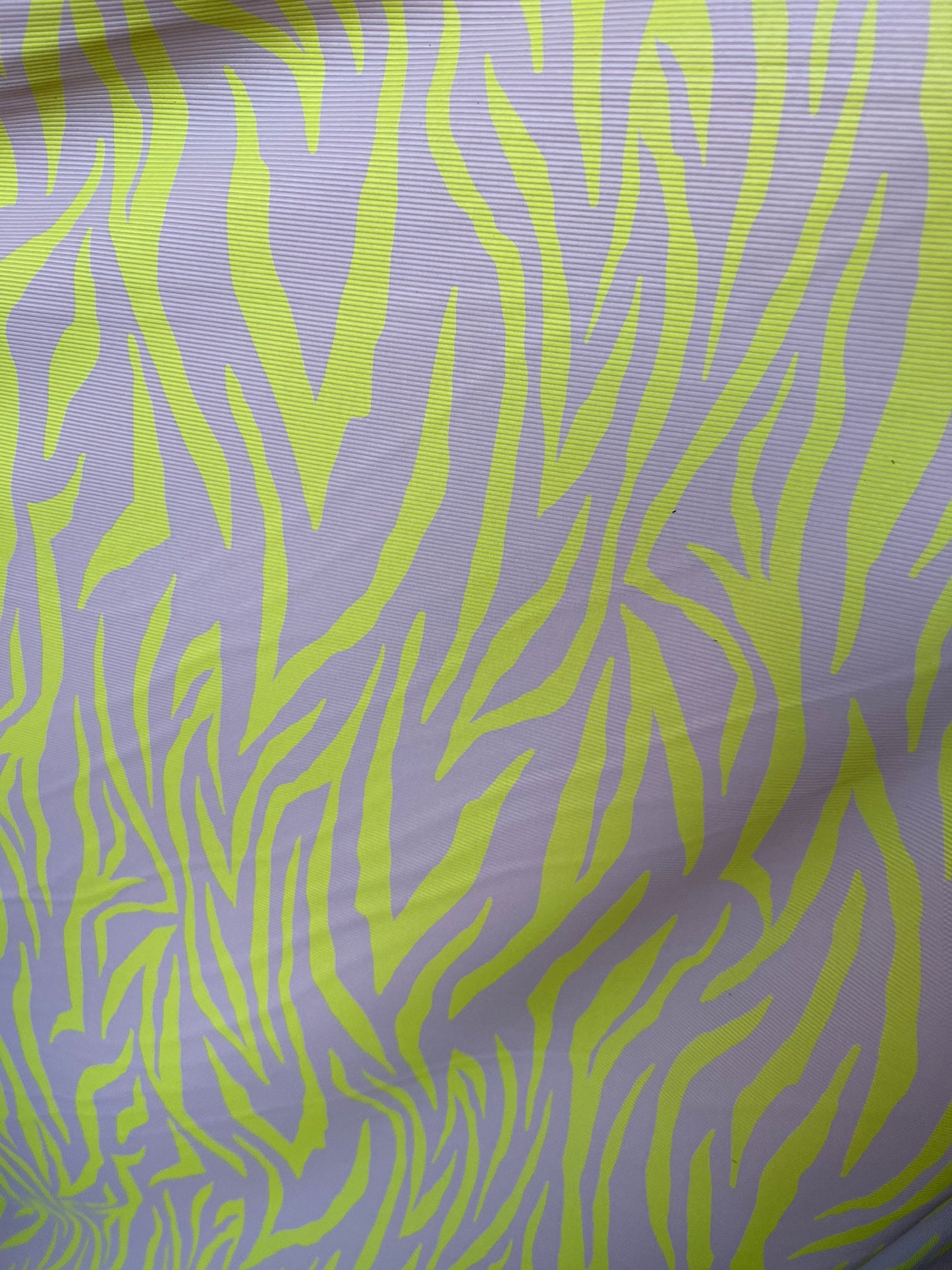 New Zebra design Ribbed spandex 4-way stretch 55/57” Sold by the YD. Ships Worldwide from Los Angeles California USA