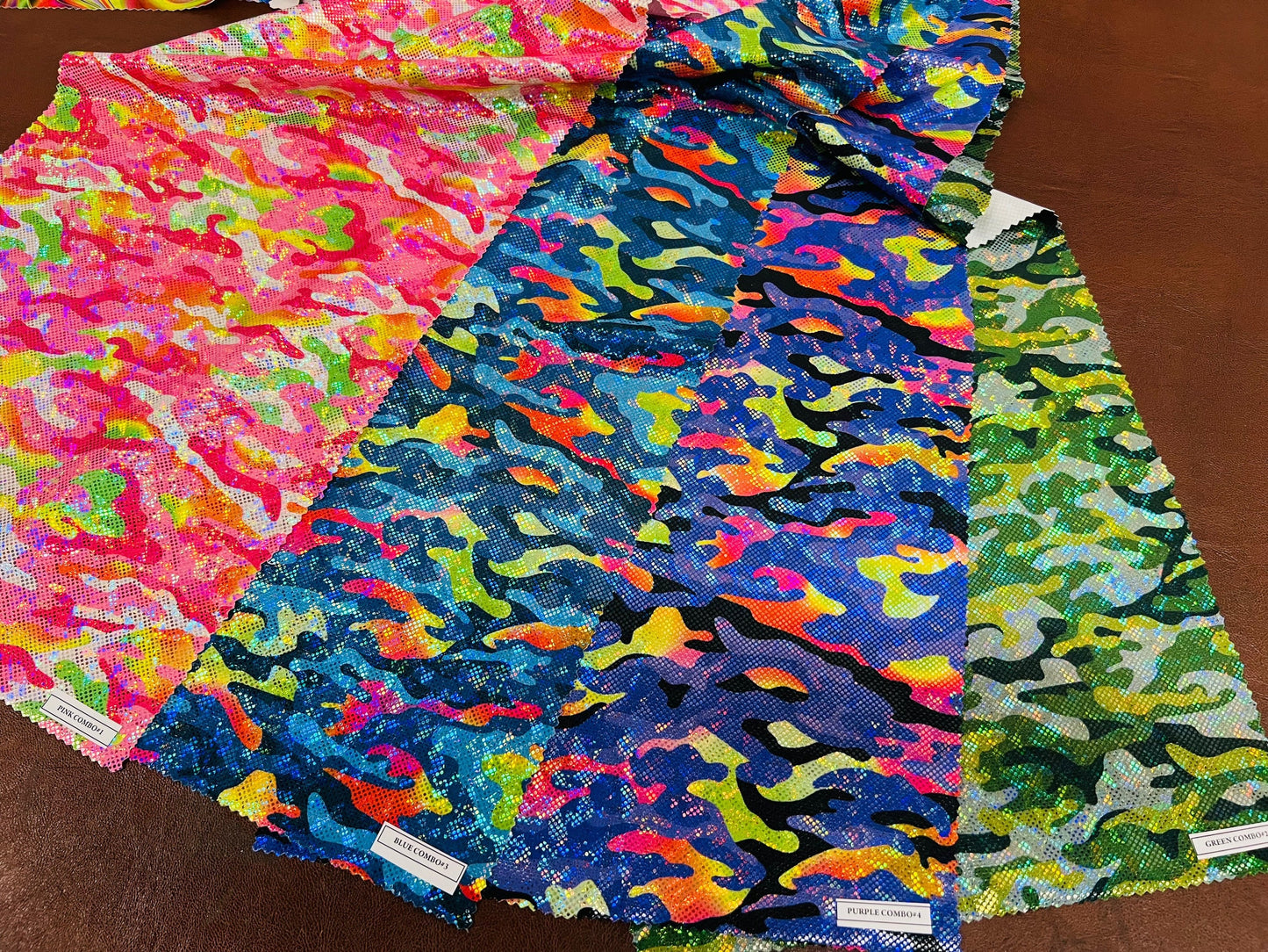 New Hologram Army design digital camouflage metallic hologram Nylon spandex 4-way stretch 58/60” Sold by the YD.