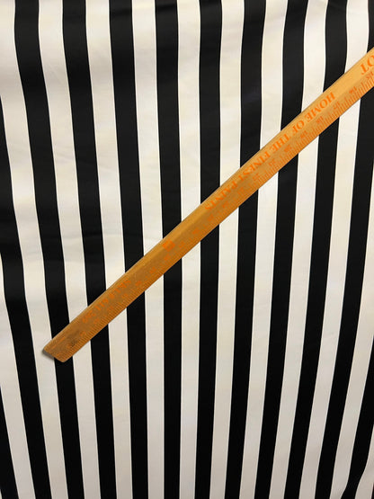 Stripes design print on best quality of nylon spandex 4-way stretch 1” stripe size 58/60” Sold by the YD. Ships worldwide from Los Angeles