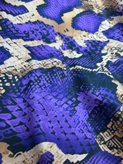 New Exotic snake skin design print on Nylon spandex 4-way stretch 58/60” Sold by the YD. Ships worldwide from Los Angeles California USA